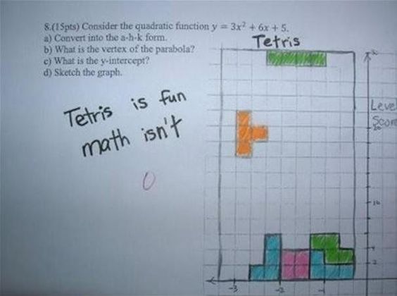 funny homework answers math