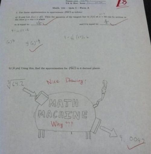 funny homework answers math