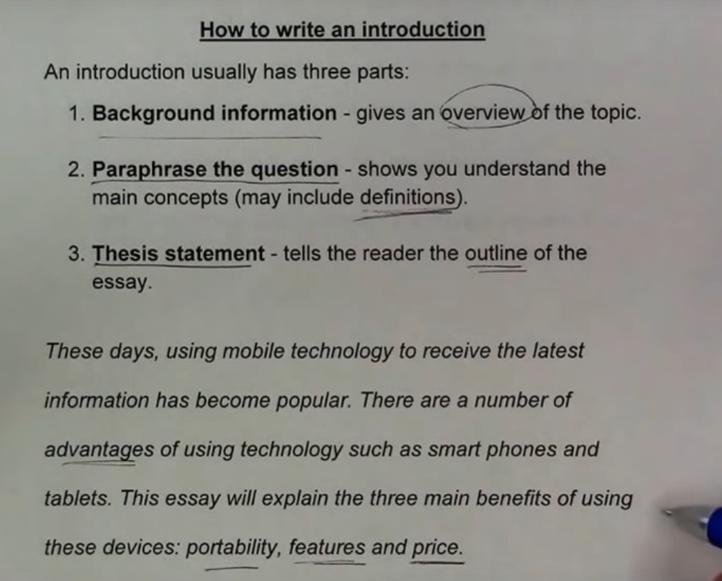 what does the introduction of a research paper contain