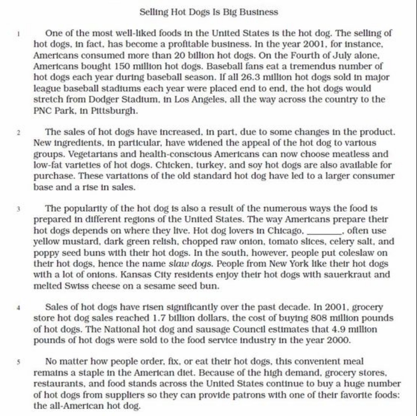 examples of 5 paragraph essays for middle school