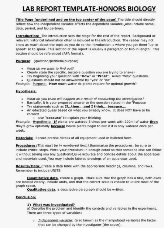 how to write results and discussion in a lab report